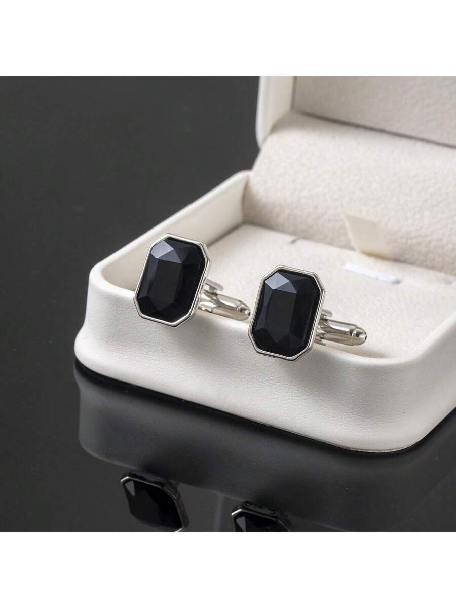 Stylish Octagonal Black Glass  – обзор и цена Men Formal Wear All Black