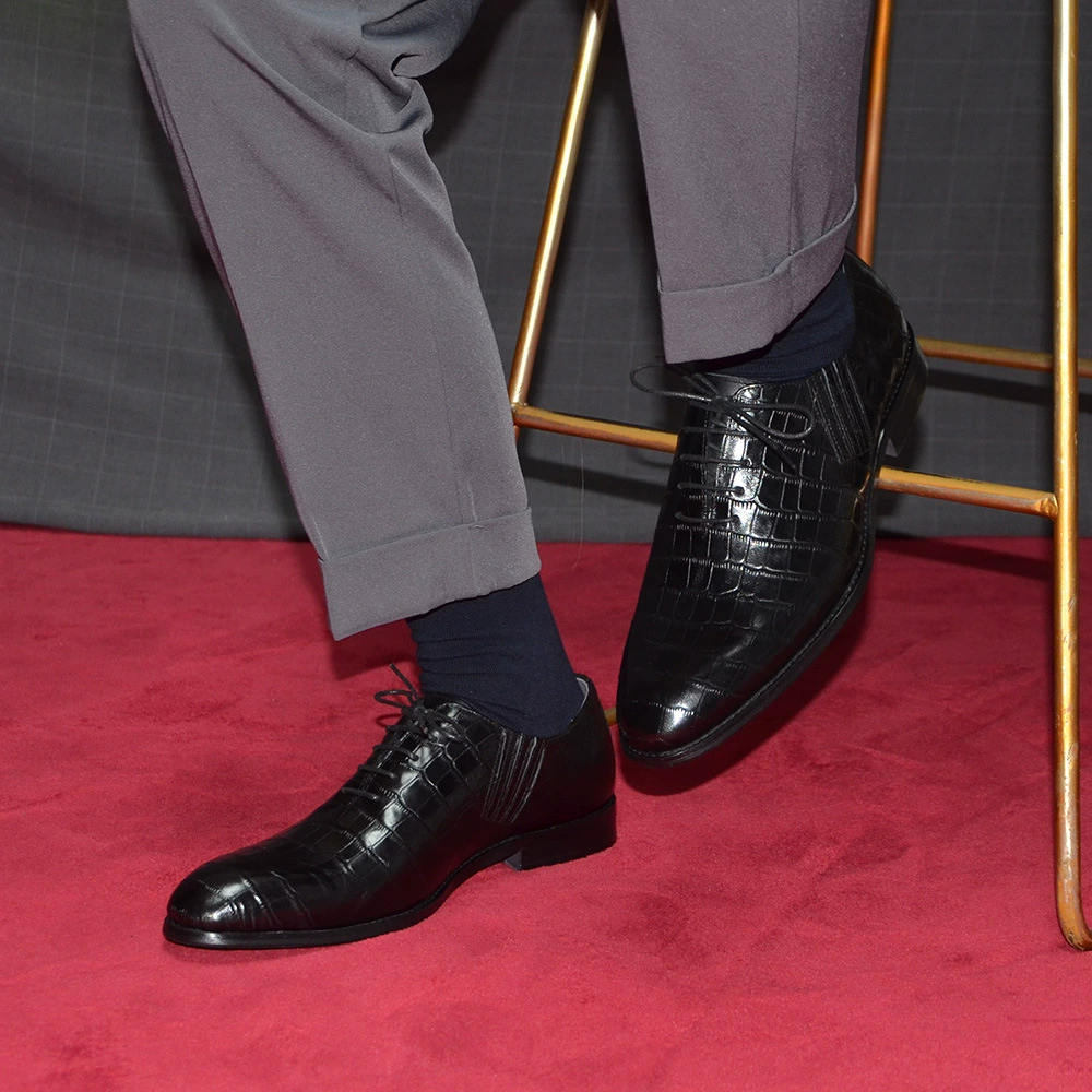 Men's Black Crocodile Pattern  – обзор и цена Men Formal Wear All Black