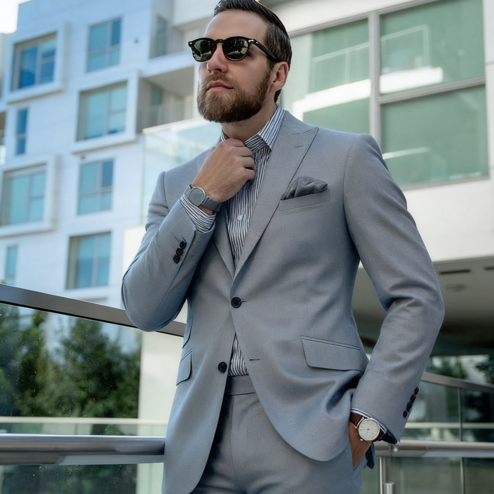 Blue Suit Men's Custom-Fit Ter – обзор и цена Men'S Formal Wear For Graduation